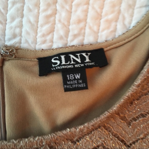 Flowy Sparkly Dark Tan Midi Dress - Picture 3 of 7